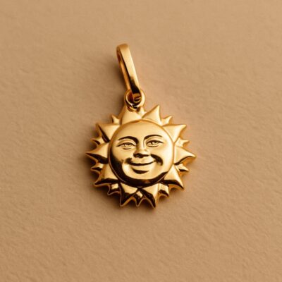 Dije Inti en oro amarillo 18k