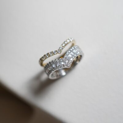 Sortija de diamantes en Oro Blanco 18k y Oro Amarillo 18k