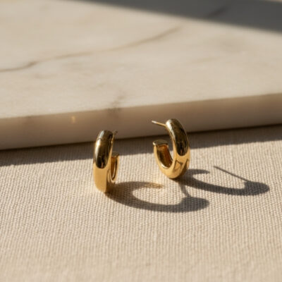 Argollas bañadas de plata 925