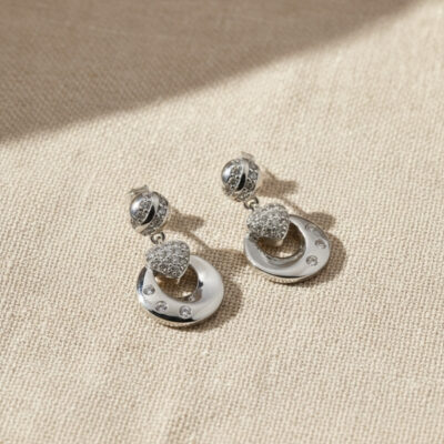 Aretes largos en plata 925 o bañados