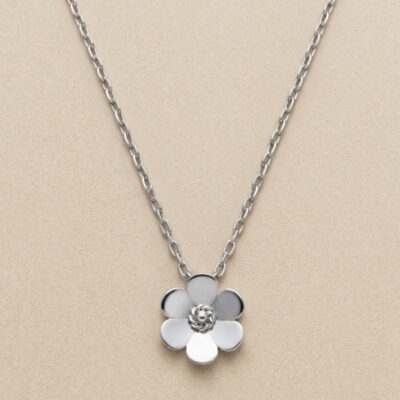 Collar flor de plata 925