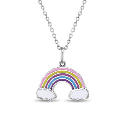 Collar arcoiris en plata 925
