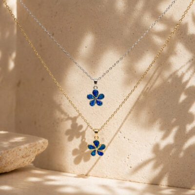 Collar flor de plata 925