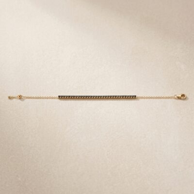 Tennis Delgada de záfiros en oro amarillo 18k