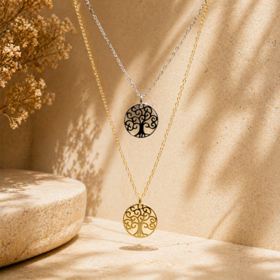 Collar árbol de la vida en plata 925 o bañado
