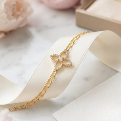Pulsera estrella de circones en plata 925