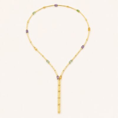 Collar magnético con turmalina en oro amarillo 18k