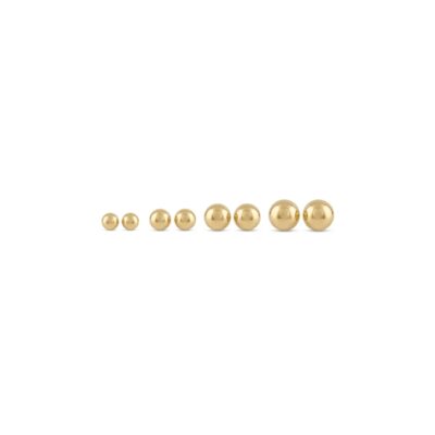 Aretes Kids bolita en Oro Amarillo 18k