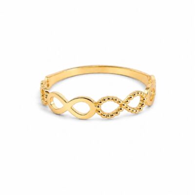 Sortija de infinitos en oro amarillo 18k